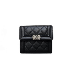  CHANEL 샤넬 보이 플랩 반지갑 은장 11CM AS87555