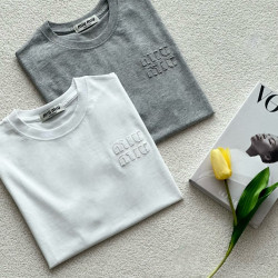 MIUMIU 미우미우 아플리케 저지 티셔츠