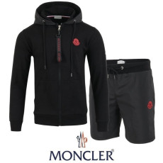 MONCLER 몽클레어 레드패치 후드집업 & 우븐 반바지 셋업