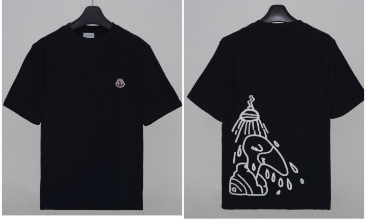 ●7월 판매 8위● MONCLER 몽클레어 고무패치 자수반팔 2COLOR