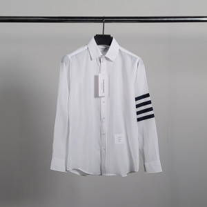 THOM BROWNE 톰브라운 사선완장 린넨 셔츠 2COLOR