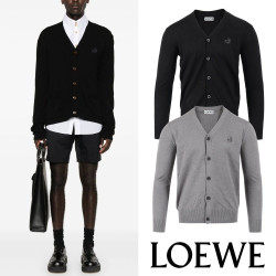 LOEWE 로에베 신상 아나그램 자수 울 가디건