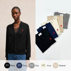 ●4월 판매 3위● AMI 아미 드 꾀흐 엠브로이더리 니트 가디건