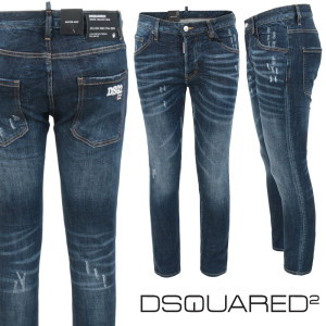 DSQUARED2 디스퀘어드2 파워 트윈 자수 슬림 일자진