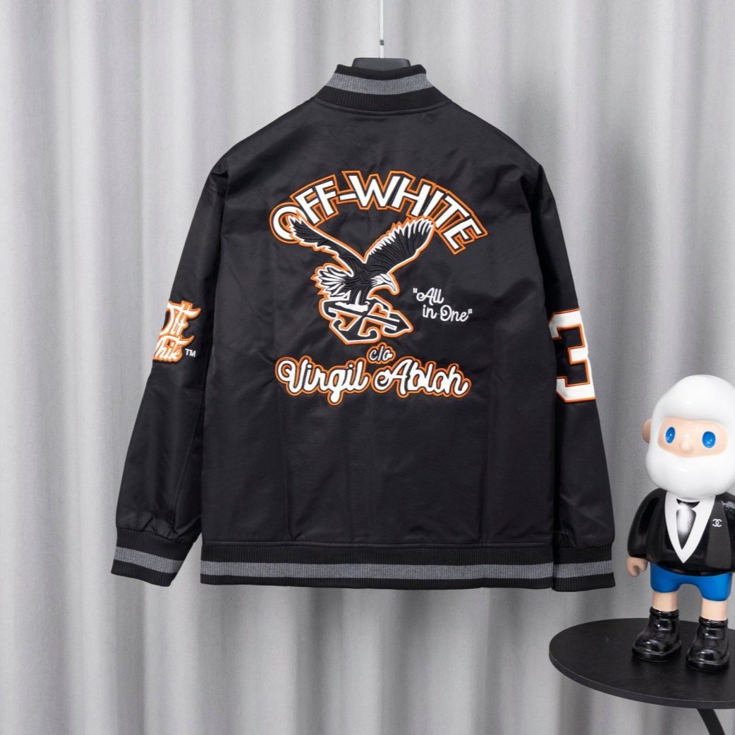 OFF-WHITE 오프화이트 멀티 패치 바시티 자켓