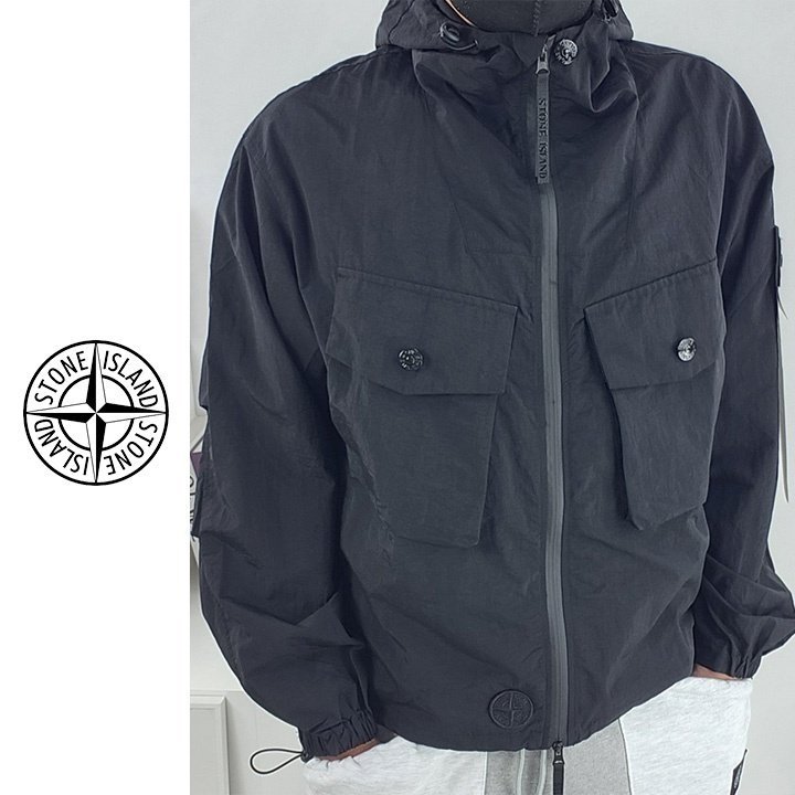 STONE ISLAND 스톤아일랜드 와펜 포켓 멤브라나 윈드브레이커