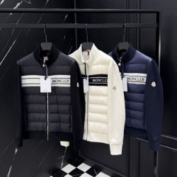 MONCLER 몽클레어 로고 다운 패딩 가디건