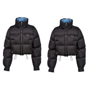 PRADA 프라다 크롭 덕다운 점퍼 오리털 패딩