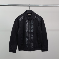 BOTTEGA VENETA 보테가베네타 레더패턴 스웨이드 자켓