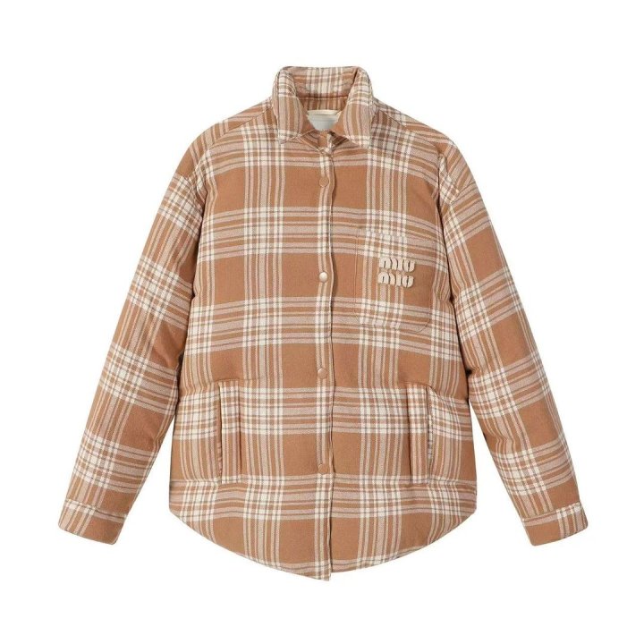 MIUMIU 미우미우 플래드 다운 자켓