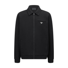 PRADA 프라다 새틴 저지 텍스처 자켓