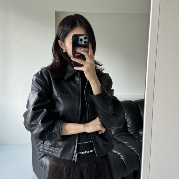 MIUMIU 미우미우 나파 레더 자켓