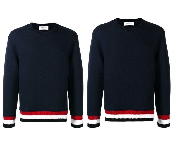 THOM BROWNE 톰브라운 삼선텝 라이닝 맨투맨