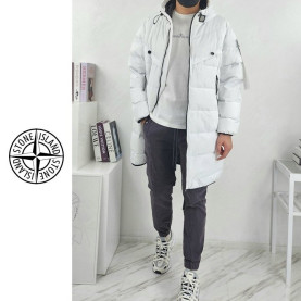 STONE ISLAND 스톤아일랜드 와펜 로고 크링 클랩스 롱패딩