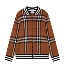 BURBERRY 버버리 체크 니트 집업 자켓