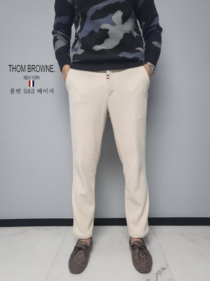 THOM BROWNE 톰브라운 기모 코듀로이 매직밴드 팬츠