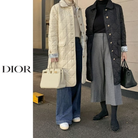 DIOR 디올 퀼팅 패턴 롱 자켓