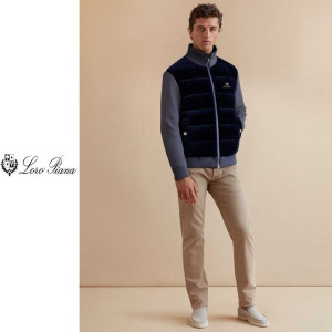 LOROPIANA 로로피아나 스탠드업 골덴 니트 패딩