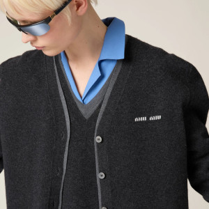 MIUMIU 미우미우 울 더블 가디건 2COLOR