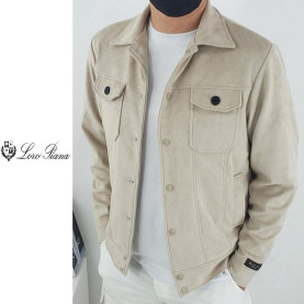 LOROPIANA 로로피아나 스웨이드 보머 자켓