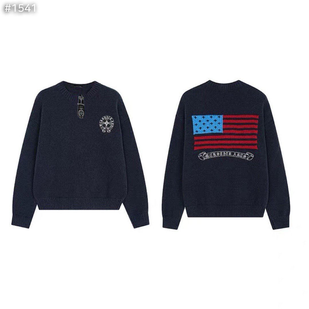CHROME HEARTS 크롬하츠 아메리칸 플래그 니트 스웨터