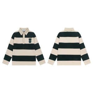 AMI 아미 662 스트라이프 럭비 폴로 스웨트 셔츠