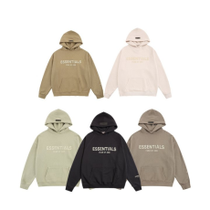 FEAR OF GOD 피어오브갓 에센셜 809 프론트 로고 플리스 후드