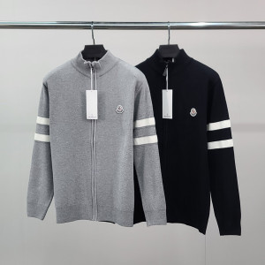 MONCLER 몽클레어 빽삼선 완장 니트 집업