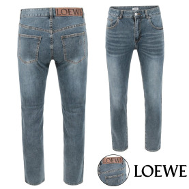 LOEWE 로에베 아나그램 자수 워싱 중청 슬림진