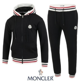 MONCLER 몽클레어 삼선 시보리 후드집업 셋업