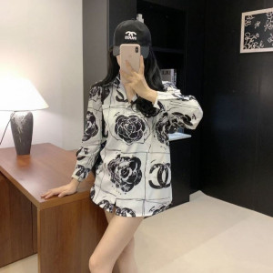 CHANEL 샤넬 꽃 블라우스