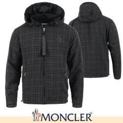 MONCLER 몽클레어 로고 스몰 체크 윈드 자켓