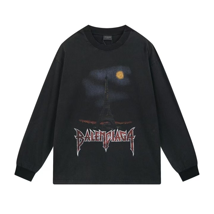 BALENCIAGA 발렌시아가 3287 파리 문 더블 프론트 구제 워싱 롱 슬리브