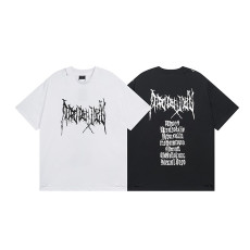 BALENCIAGA 발렌시아가 3191 메탈 아웃라인 구제 워싱 반팔