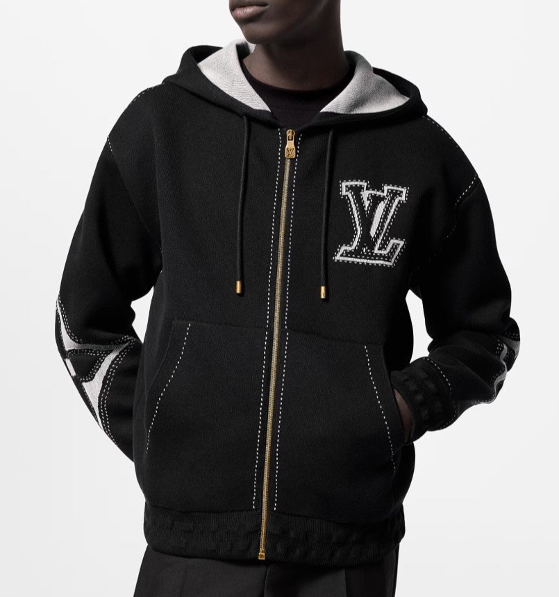 LOUIS VUITTON 루이비통 그래픽 인타르시아 코튼 후드 집업