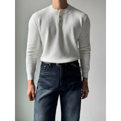 LOROPIANA 로로피아나 3버튼 헨리넥 니트 2COLOR