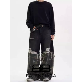 BALENCIAGA 발렌시아가 믹스 흑청 팬츠