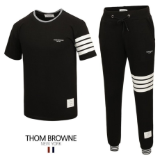 THOM BROWNE 톰브라운 사선 시보리 반팔 & 긴바지 셋업 2COLOR