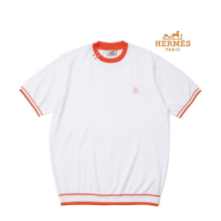 HERMES 에르메스 배색 니트 반팔 2COLOR