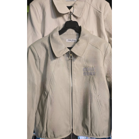 MIUMIU 미우미우 가죽  크롭 자켓