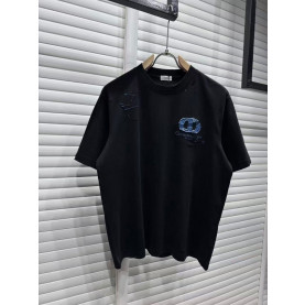 DIOR 디올 데님패치 데미지 자수반팔 2COLOR