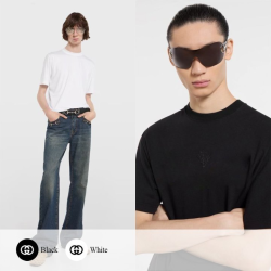 GUCCI 구찌 crest 자수 코튼 티셔츠