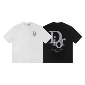 DIOR 디올 6547 오블리크 자수 패치 로고 반팔