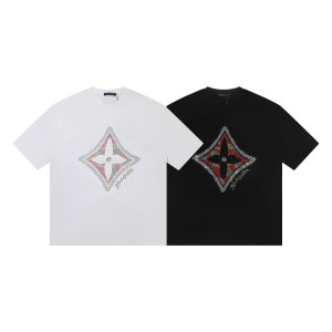 LOUIS VUITTON 루이비통 6485 라인스톤 모노그램 플라워 반팔