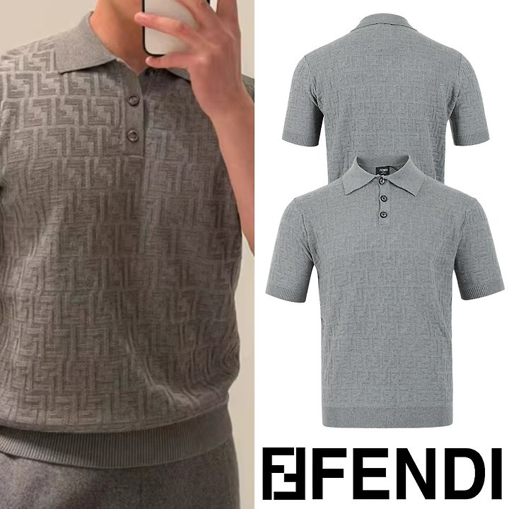 FENDI 펜디 FF 로고 니트 카라T