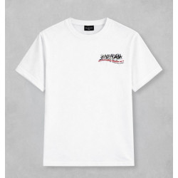 BALENCIAGA 발렌시아가 스크래쳐 캠페인 자수 로고 빈티지 숏 슬리브 티셔츠