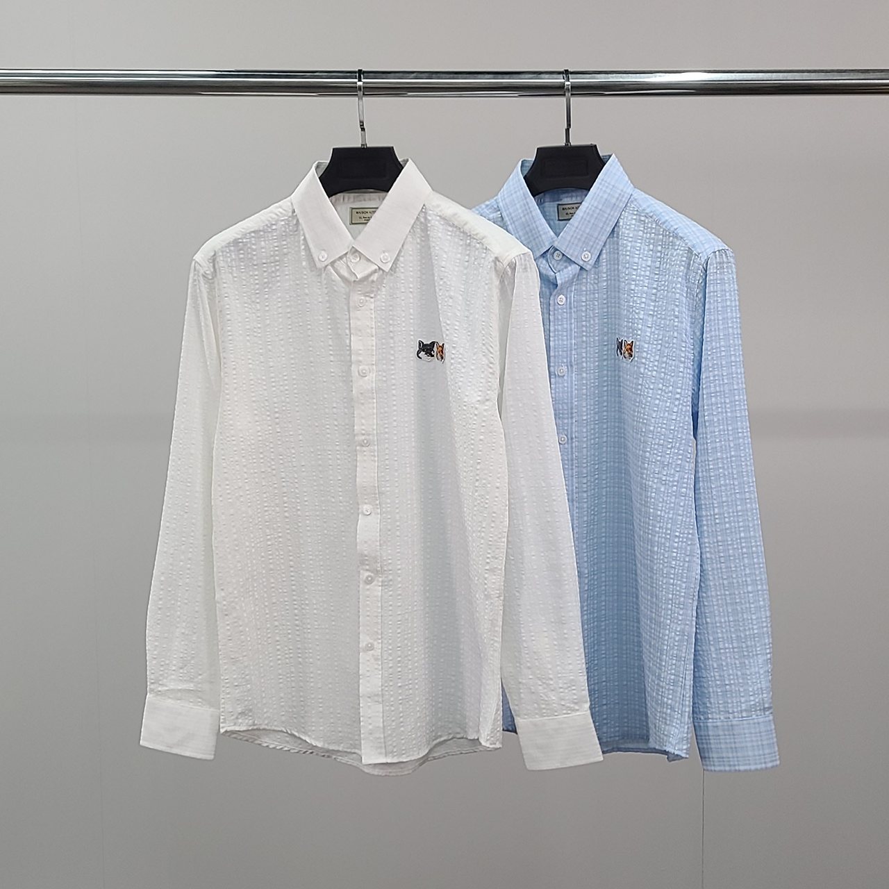 THOM BROWNE 톰브라운 더블폭스 린넨 체크 셔츠