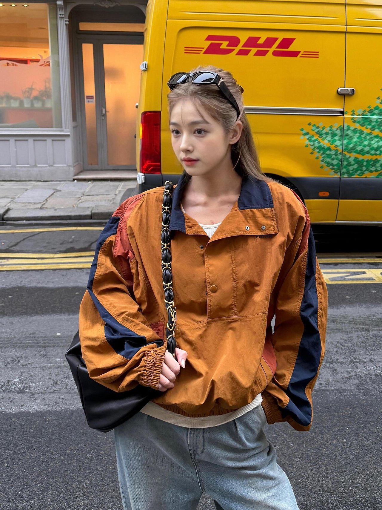 SAINT LAURENT 생로랑 컬러블럭 아노락 자켓