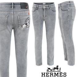 HERMES 에르메스 H 마차 자수 슬림 일자진