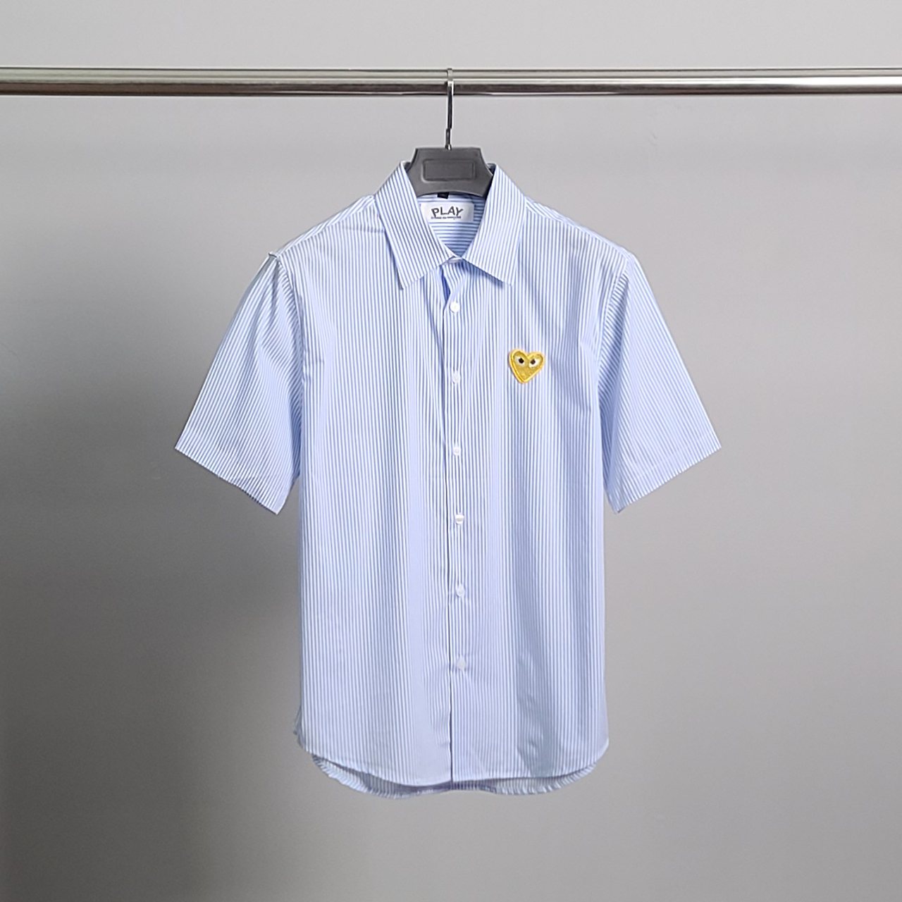 COMME DES GARCONS 꼼데가르송 골드와펜 스트라이프 반팔 셔츠